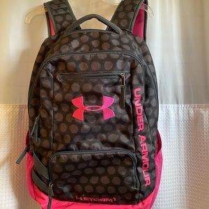 Under Armor Grey and Pink Backpack
